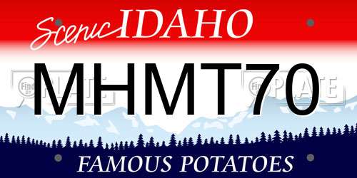 MHMT70 Idaho License Plate