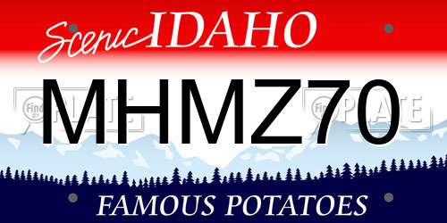 MHMZ70 Idaho License Plate