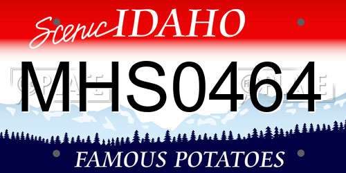 MHS0464 Idaho License Plate