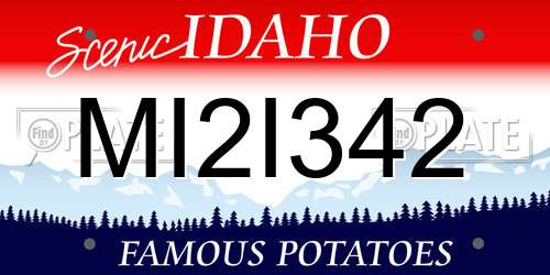 MI2I342 Idaho License Plate