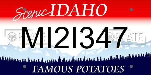 MI2I347 Idaho License Plate