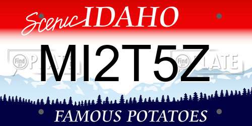MI2T5Z Idaho License Plate