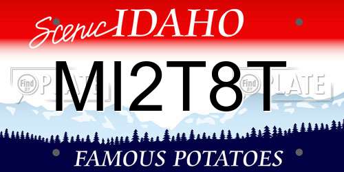MI2T8T Idaho License Plate
