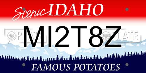 MI2T8Z Idaho License Plate