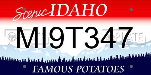 MI9T347 Idaho License Plate
