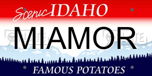 MIAMOR Idaho License Plate