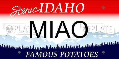 MIAO Idaho License Plate