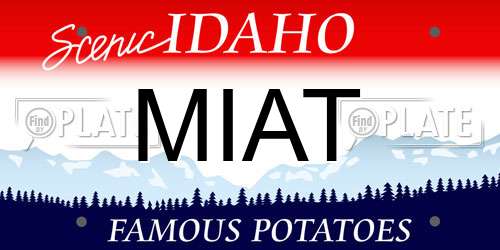 MIAT Idaho License Plate