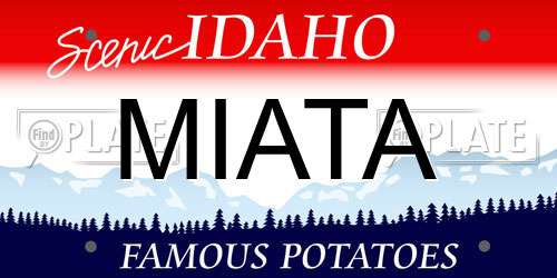 MIATA Idaho License Plate
