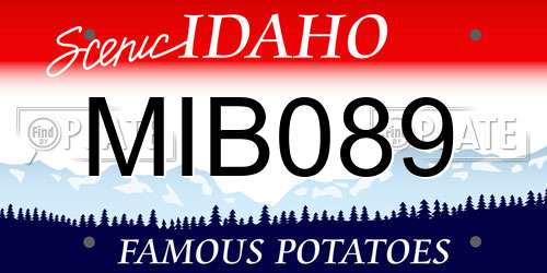 MIB089 Idaho License Plate