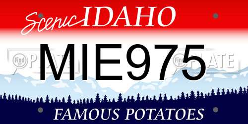 MIE975 Idaho License Plate