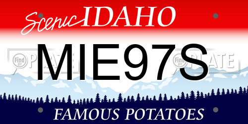 MIE97S Idaho License Plate