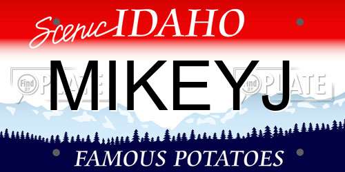 MIKEYJ Idaho License Plate