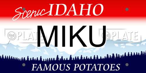 MIKU Idaho License Plate
