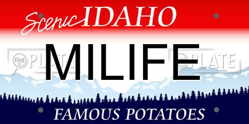 MILIFE Idaho License Plate