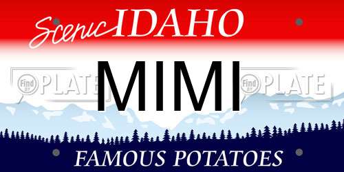 MIMI Idaho License Plate