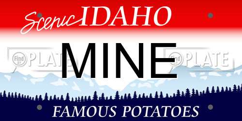 MINE Idaho License Plate