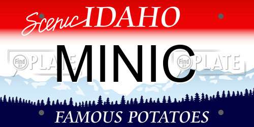 MINIC Idaho License Plate