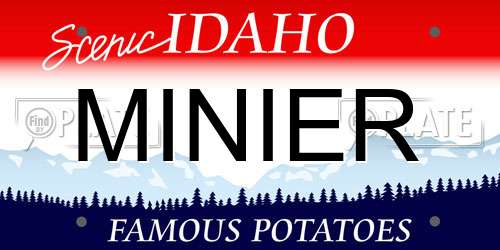 MINIER Idaho License Plate