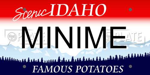 MINIME Idaho License Plate