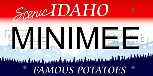 MINIMEE Idaho License Plate