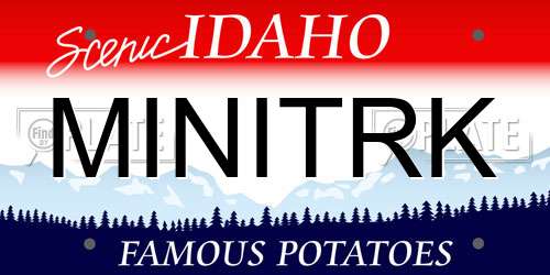 MINITRK Idaho License Plate