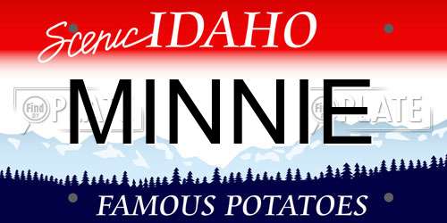 MINNIE Idaho License Plate
