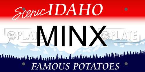 MINX Idaho License Plate