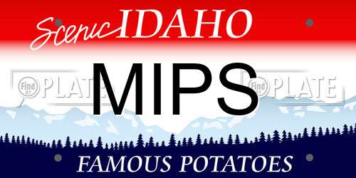 MIPS Idaho License Plate