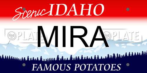 MIRA Idaho License Plate