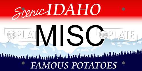MISC Idaho License Plate