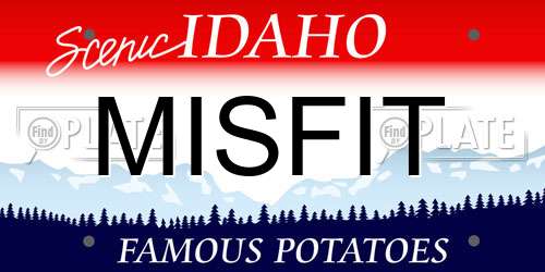 MISFIT Idaho License Plate