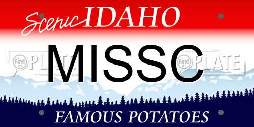 MISSC Idaho License Plate