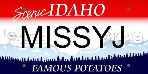 MISSYJ Idaho License Plate