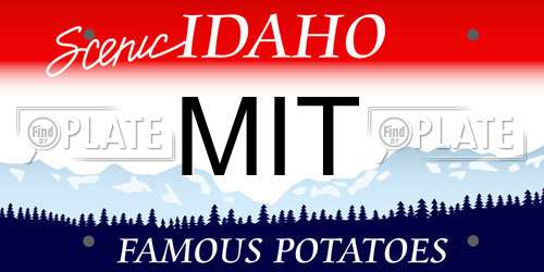 MIT Idaho License Plate