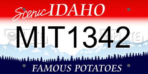 MIT1342 Idaho License Plate