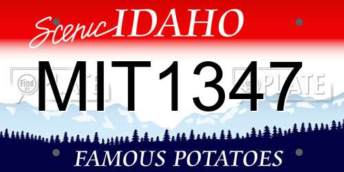 MIT1347 Idaho License Plate
