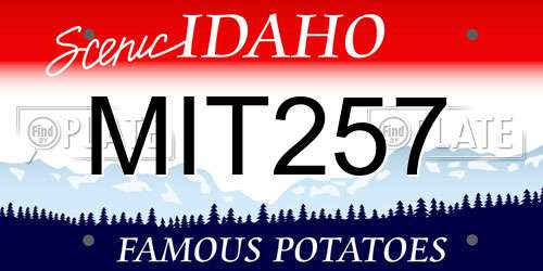 MIT257 Idaho License Plate