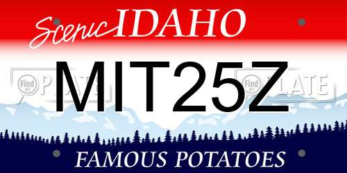 MIT25Z Idaho License Plate
