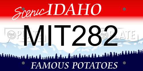 MIT282 Idaho License Plate