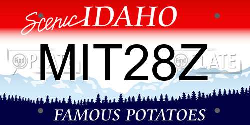 MIT28Z Idaho License Plate