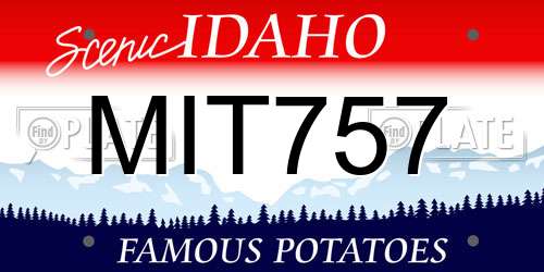 MIT757 Idaho License Plate