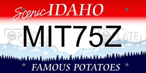 MIT75Z Idaho License Plate