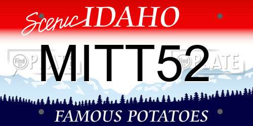 MITT52 Idaho License Plate
