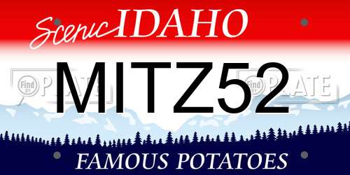 MITZ52 Idaho License Plate