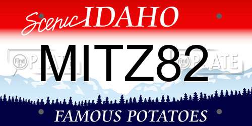 MITZ82 Idaho License Plate