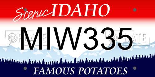MIW335 Idaho License Plate