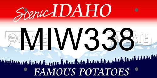 MIW338 Idaho License Plate