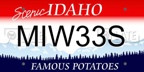 MIW33S Idaho License Plate