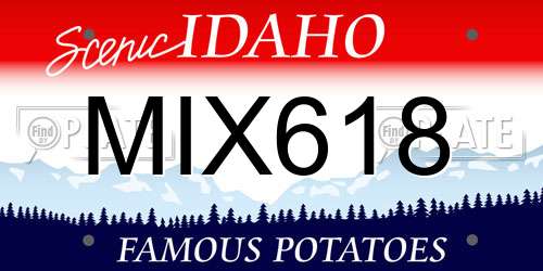 MIX618 Idaho License Plate
